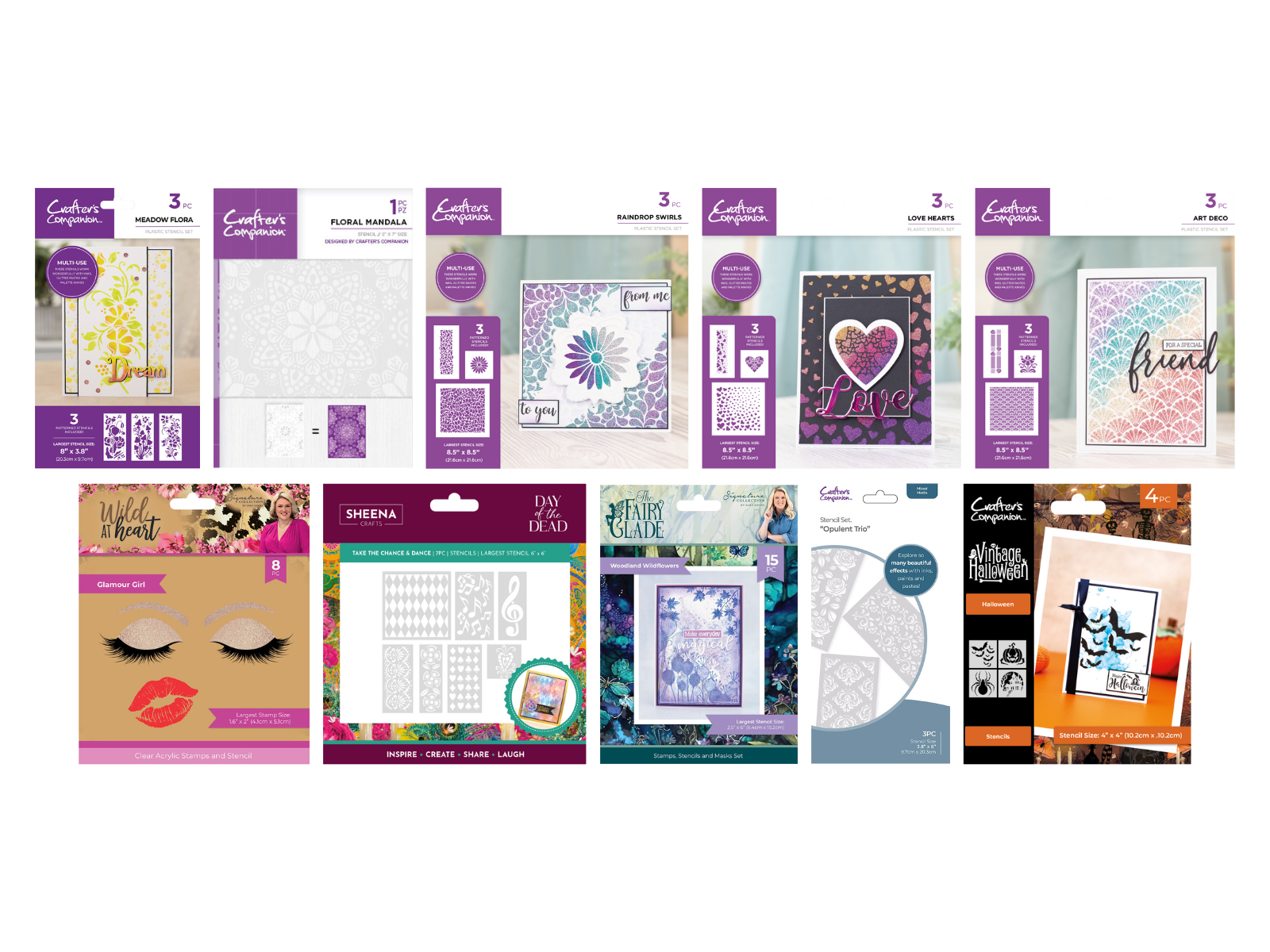 Crafter's Companion Stencil Assorted Collection Crafters Companion EU