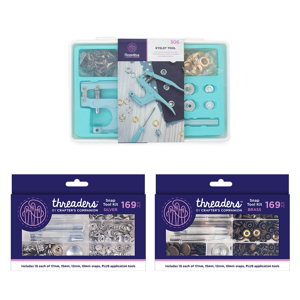 Threaders Eyelet Tool & Snap Fastener Tool Selection Crafters Companion EU