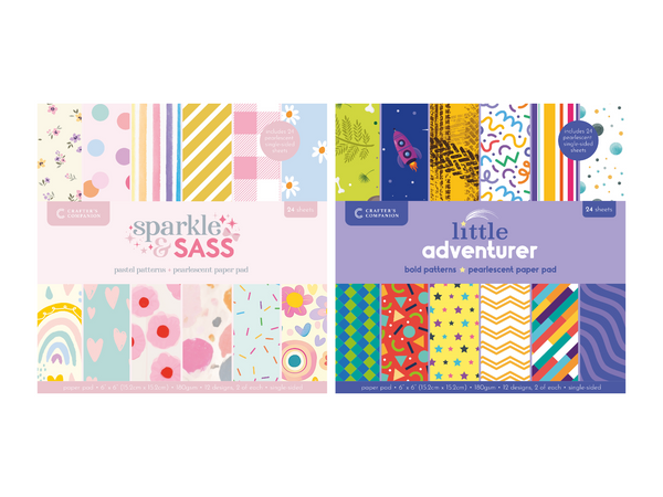Crafter's Companion Sass & Sparkle & Little Adventurer Paper Pad Collection