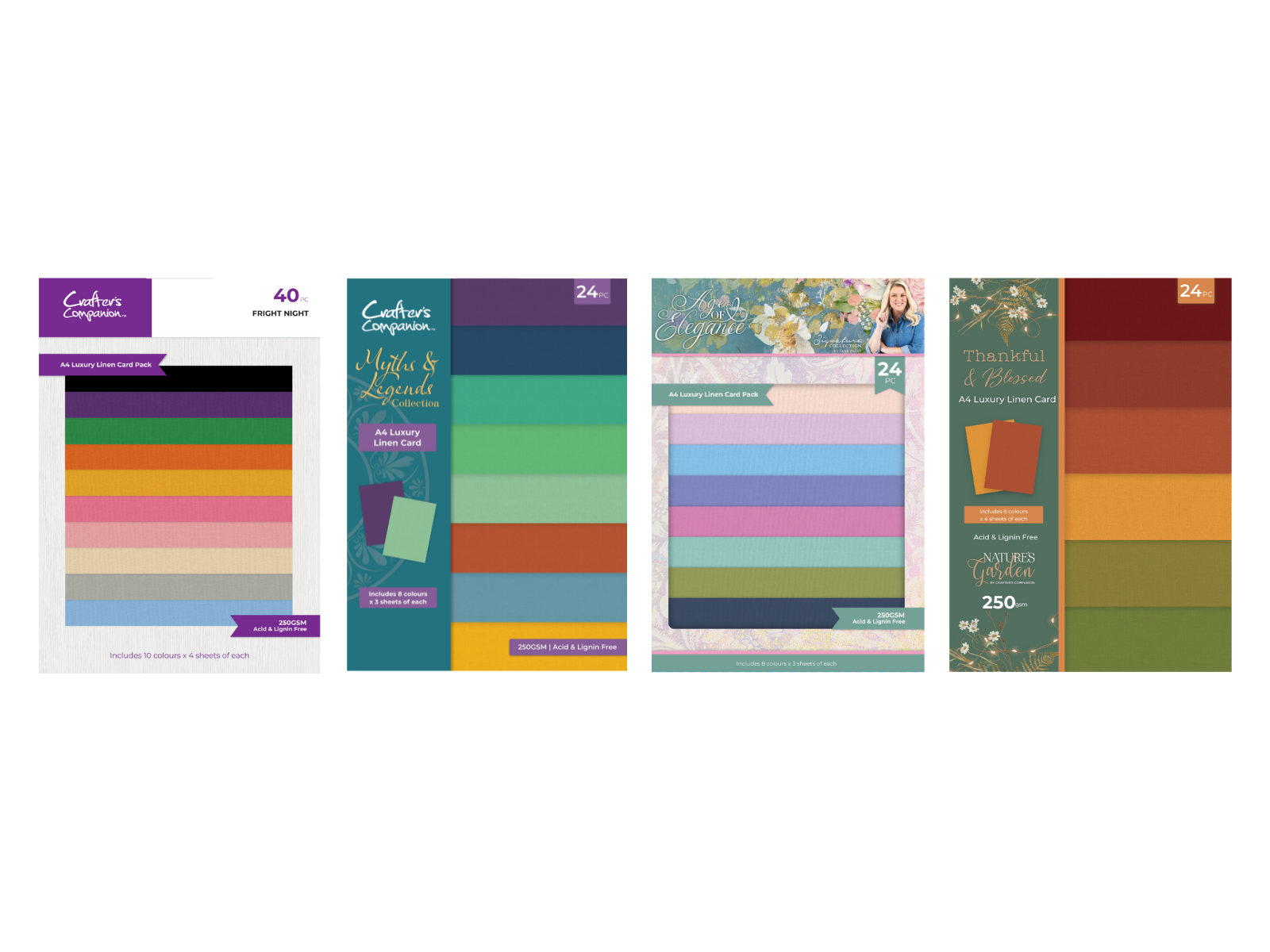 Crafter's Companion A4 Linen Card STAR BUY Collection Crafters