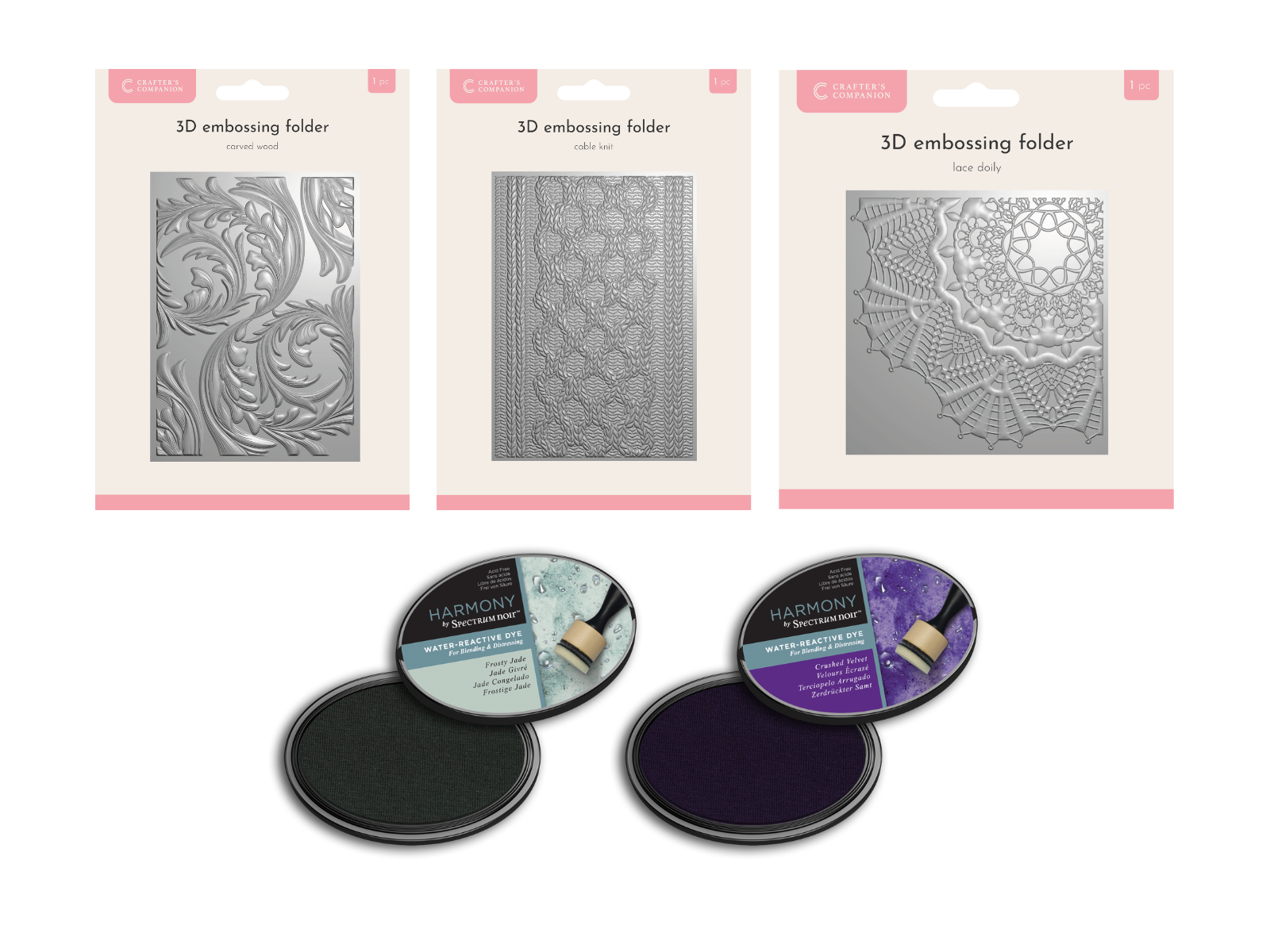 Crafter's Companion 3D Embossing Folder Beginner Kit Crafters