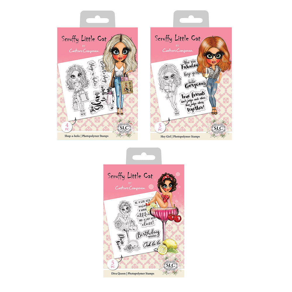 Scruffy Little Cat Stamp Selection Crafters Companion EU