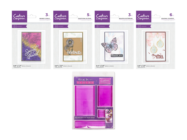 Crafter's Companion Pearl Powder Acrylic Stamps Collection