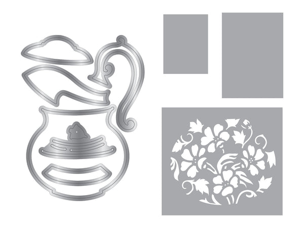 Sara Signature The Gilded Age Die & Stencil Set - Teapot