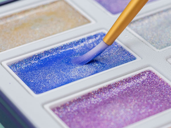 Crafter's Companion Holographic Glitter Paint Palette - 12 Colours