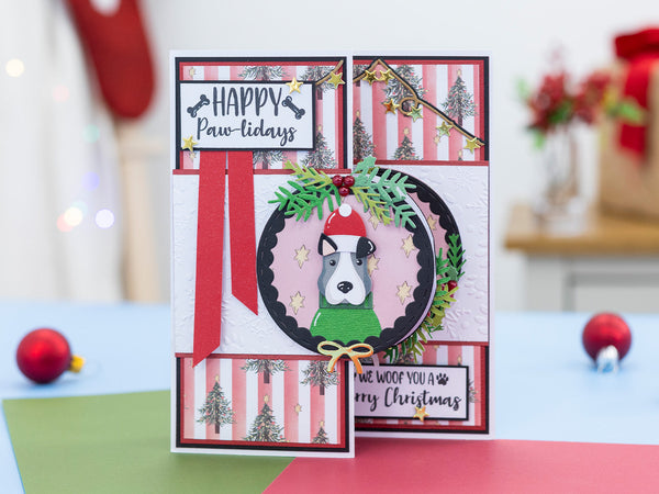 Crafter's Companion Santa Paws Clear Acrylic Stamp - Deck the Paws