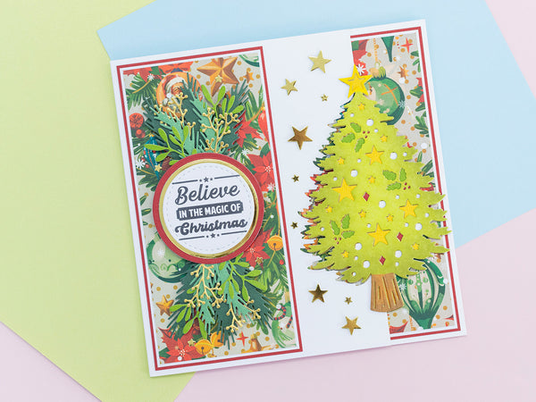 Crafter's Companion Retro Christmas Collection Metal Die Edge'able - Christmas Tree