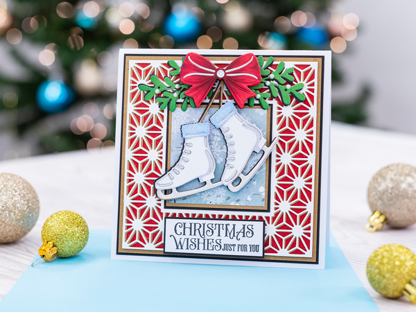 Crafters Companion Metal Die Christmas Embellishment - Ice Skating Boots