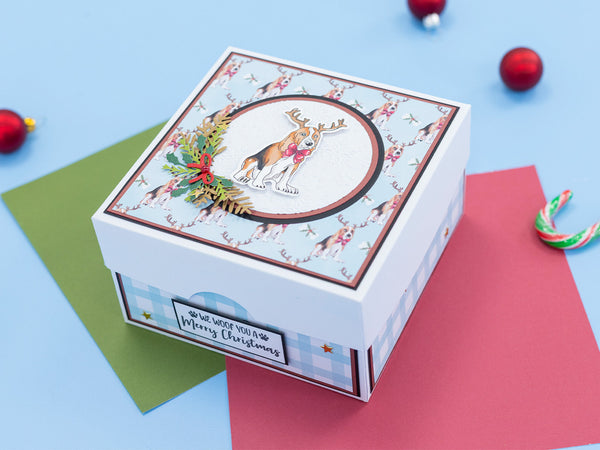 Crafter's Companion Santa Paws Stamp and Die - Beagle