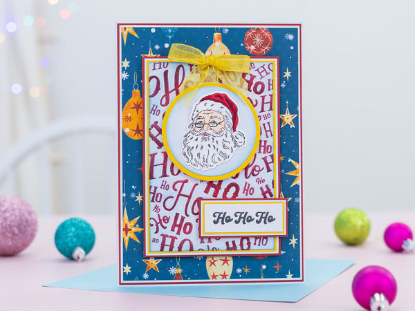 Crafter's Companion Retro Christmas Collection Stamp & Die Set - Santa