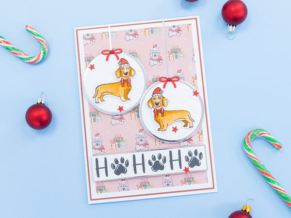 Crafter's Companion Santa Paws Clear Acrylic Stamp - Deck the Paws