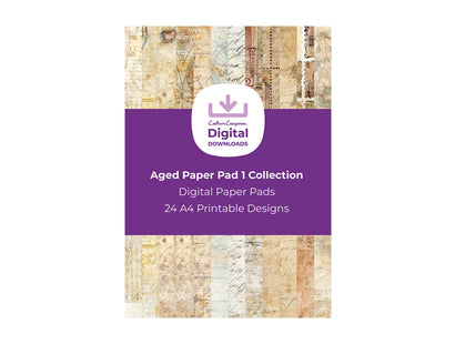 Aged Paper Pad 1 Collection - Digital Paper Pad