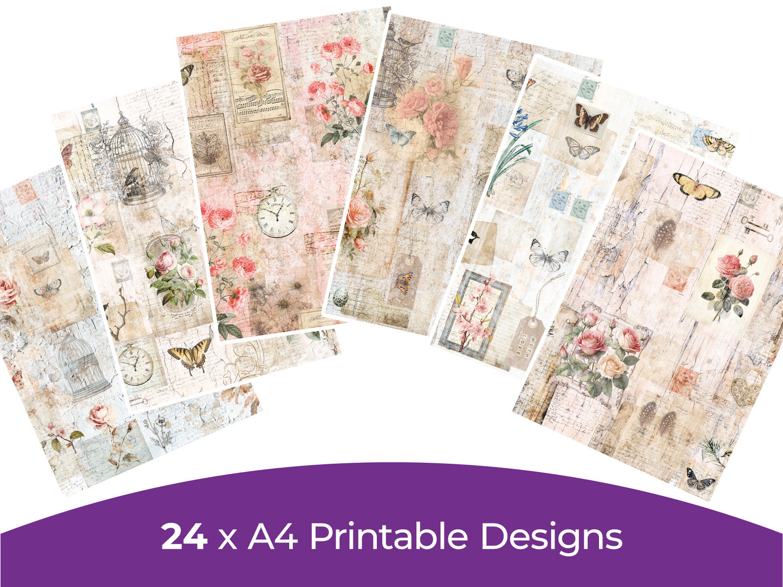 Aged Paper Pad 2 Collection - Digital Paper Pad