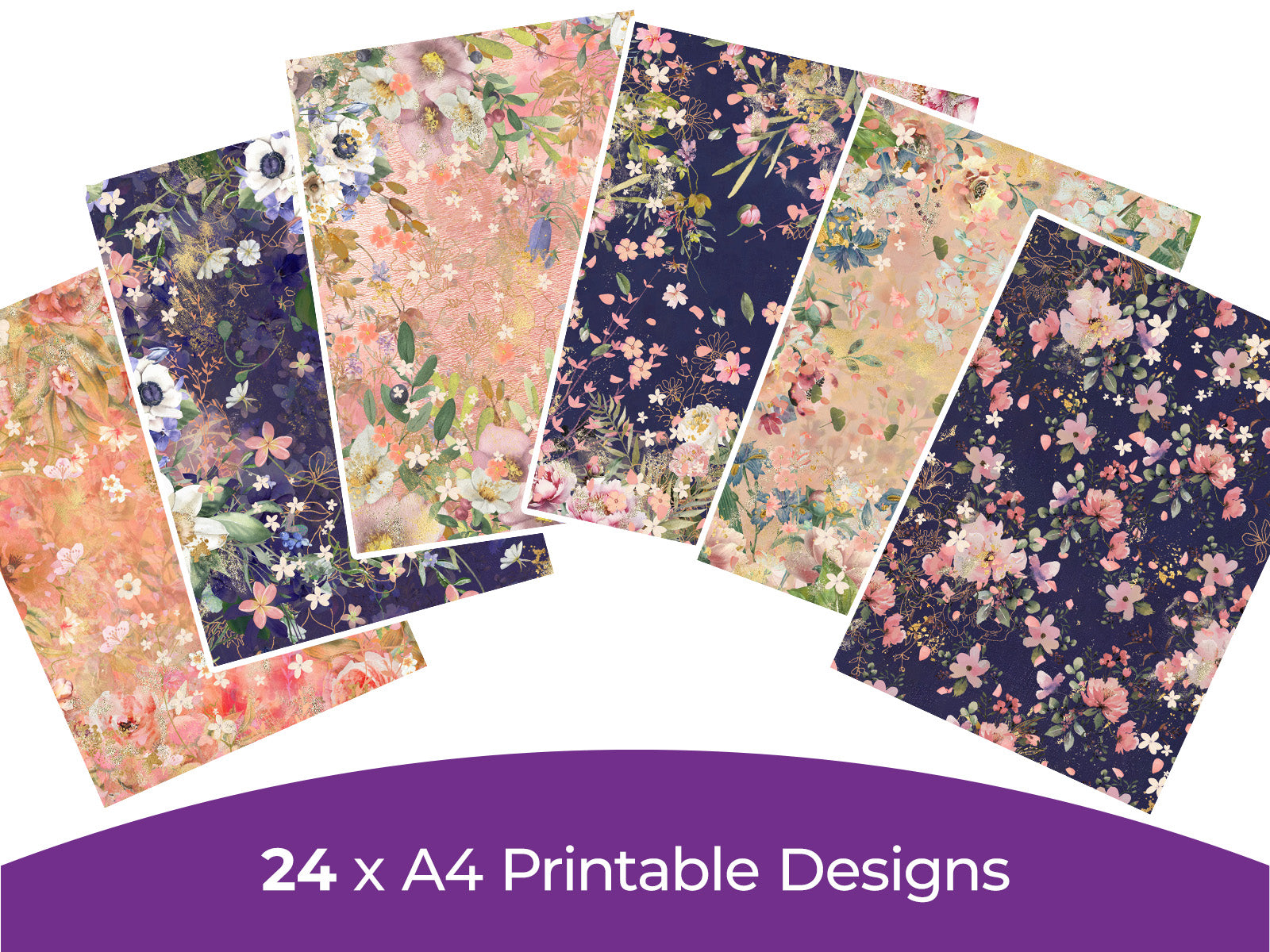 Floral Elegance Collection - Digital Paper Pad