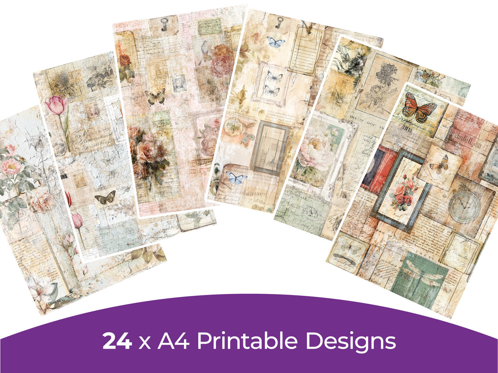 Aged Paper Pad 2 Collection - Digital Paper Pad