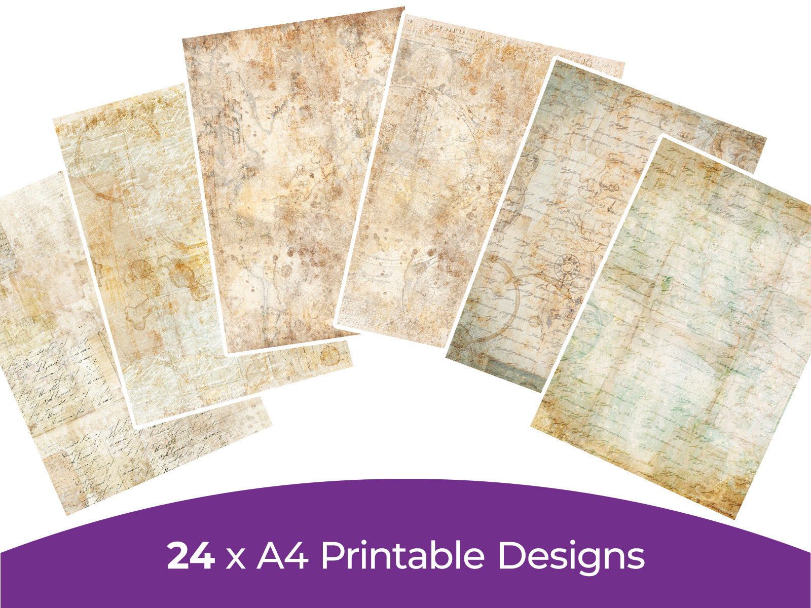 Aged Paper Pad 1 Collection - Digital Paper Pad