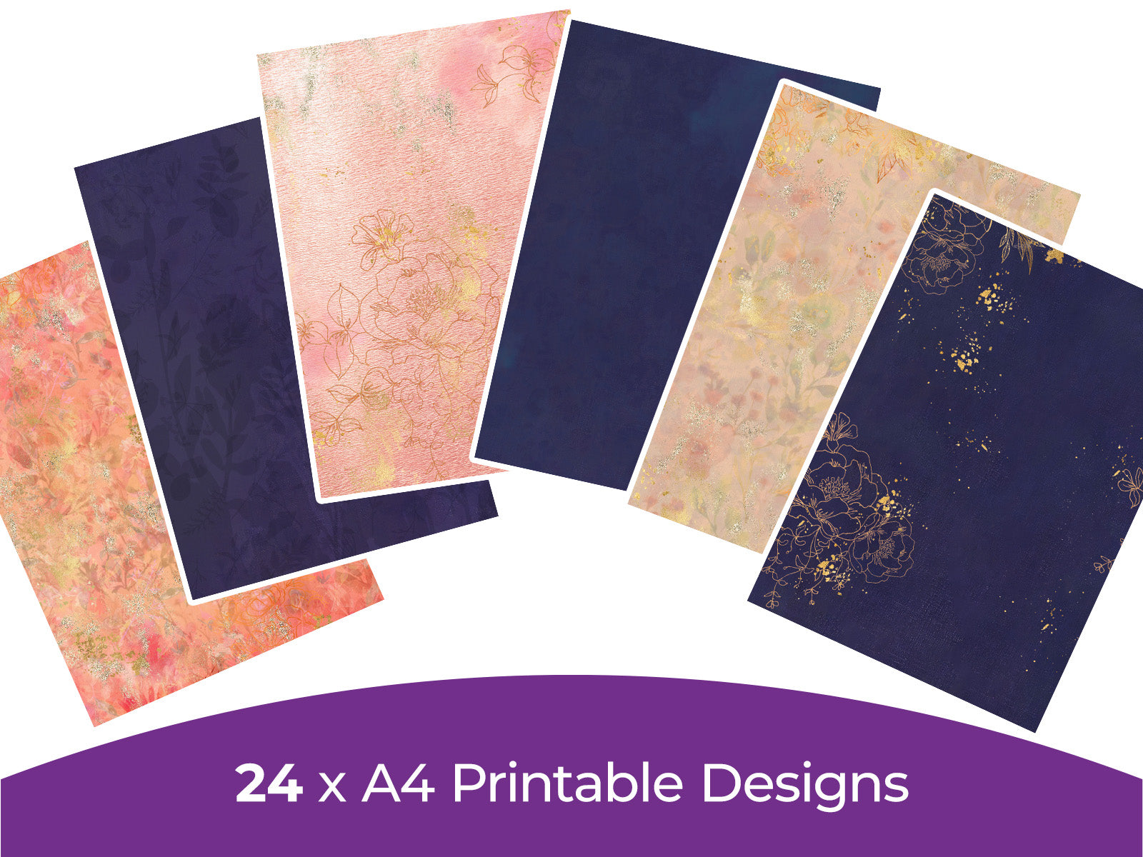 Floral Elegance Collection - Digital Paper Pad
