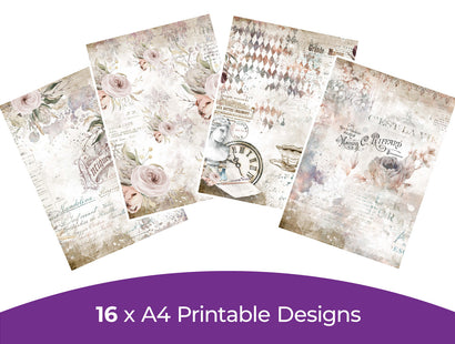 Vintage Diary Collection - Digital Paper Pad