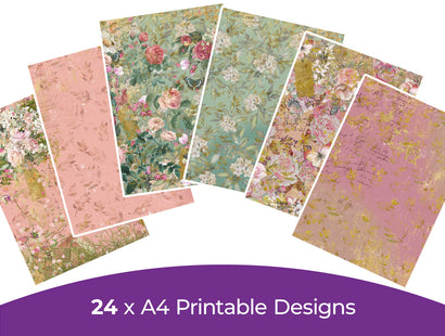 Vintage Rose Collection - Digital Paper Pad