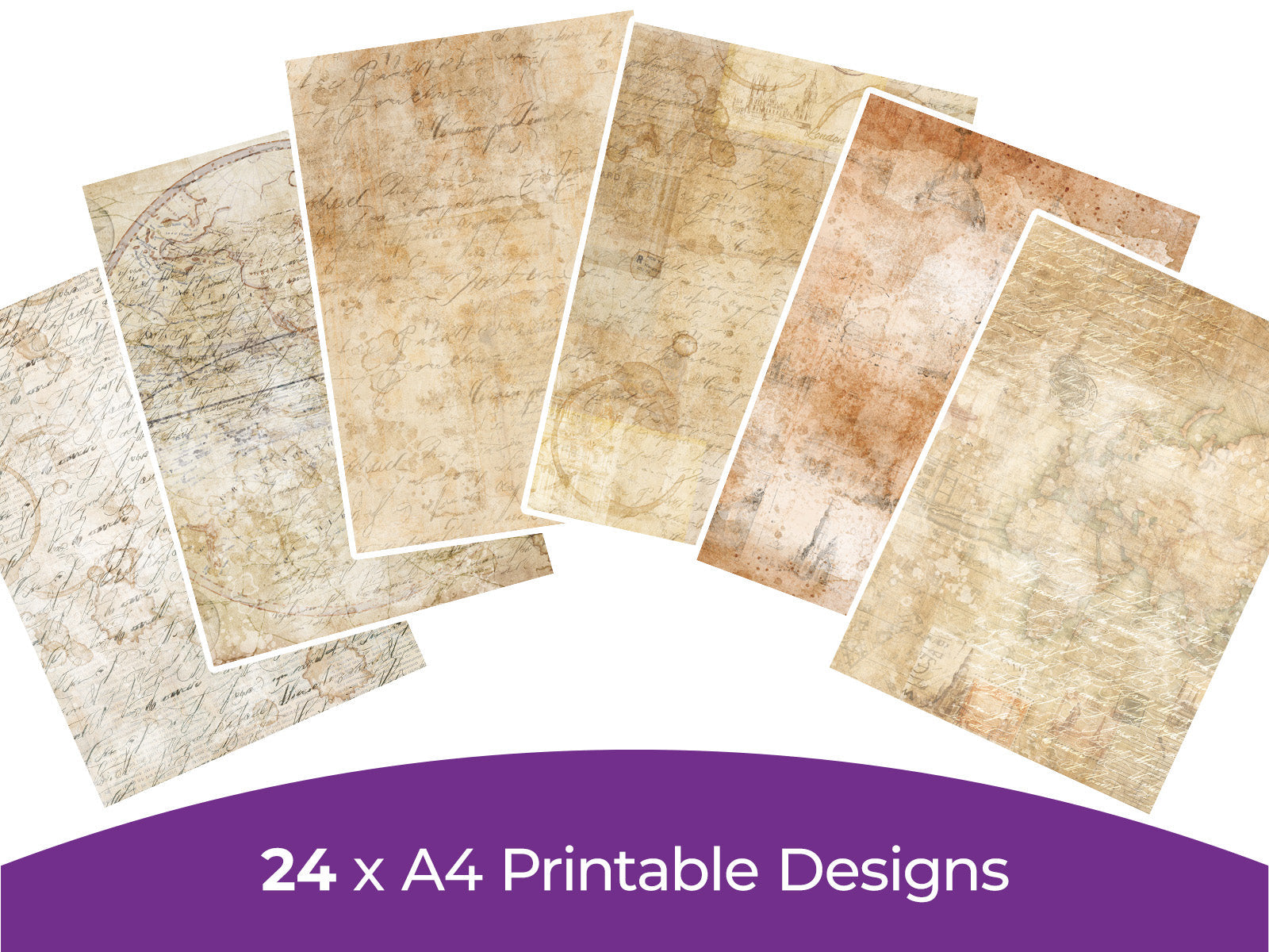 Aged Paper Pad 1 Collection - Digital Paper Pad