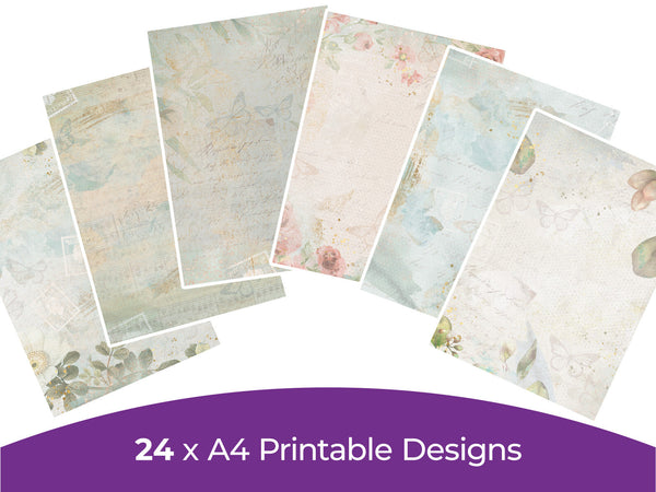 Vintage Butterflies Collection - Digital Paper Pad
