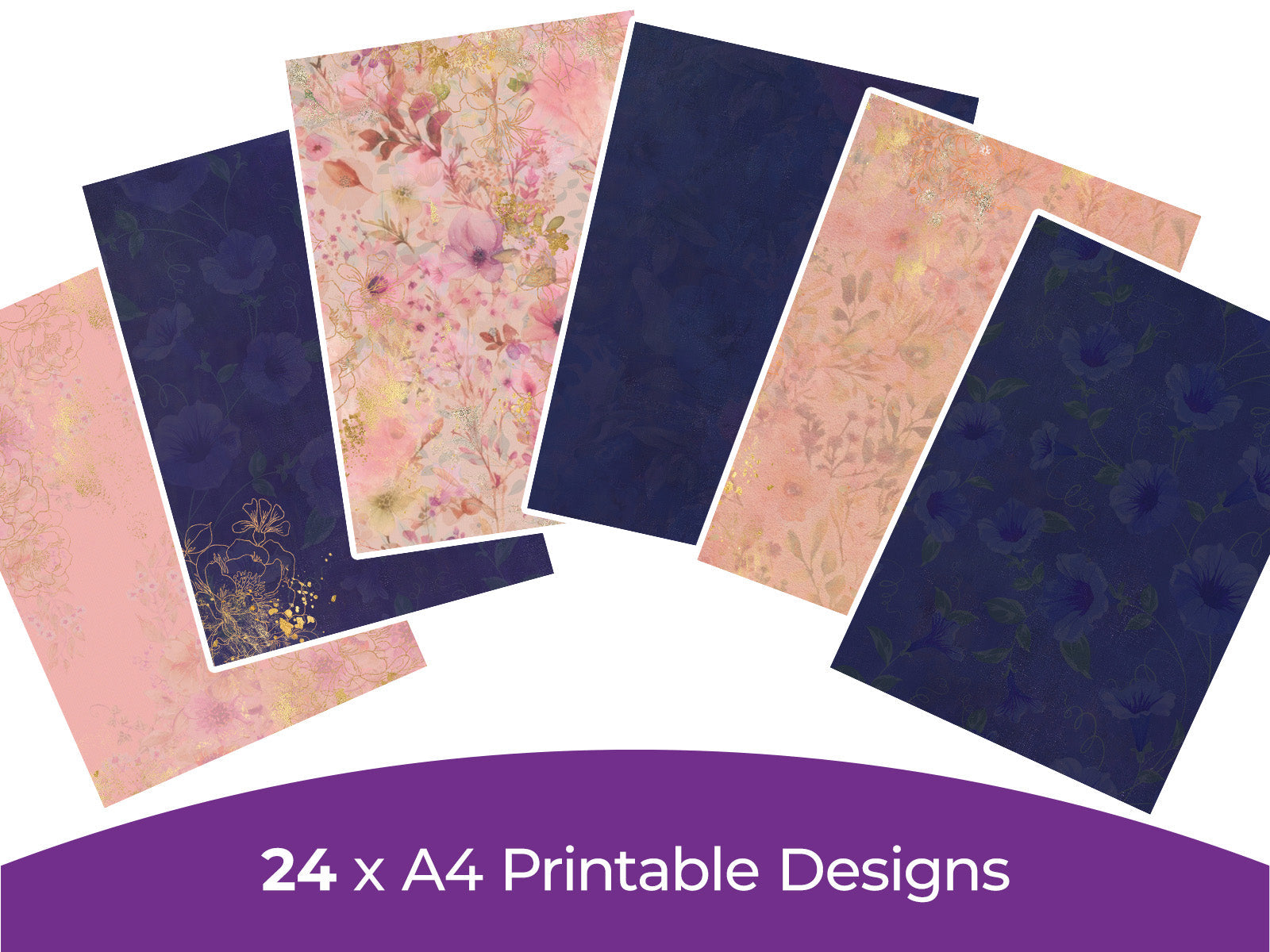Floral Elegance Collection - Digital Paper Pad