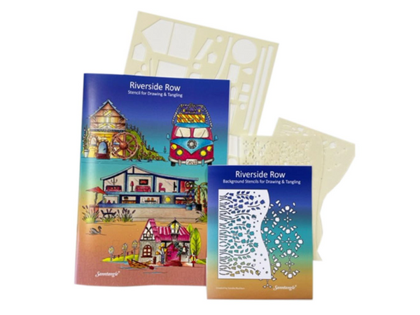 Sanntangle - Riverside Row and Background Stencils