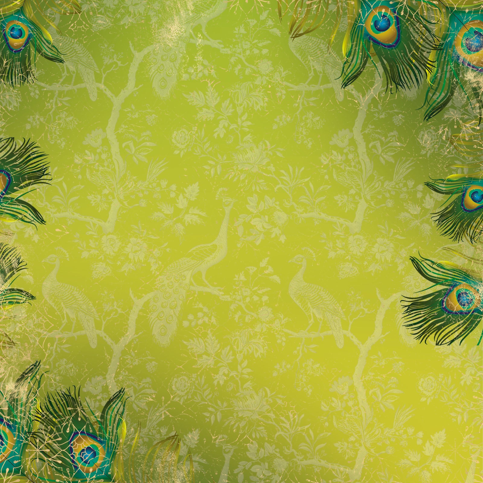Graceful Plumes Paper Pad 12x12