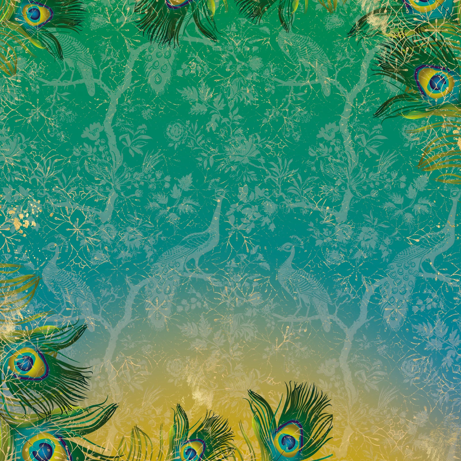 Graceful Plumes Paper Pad 12x12