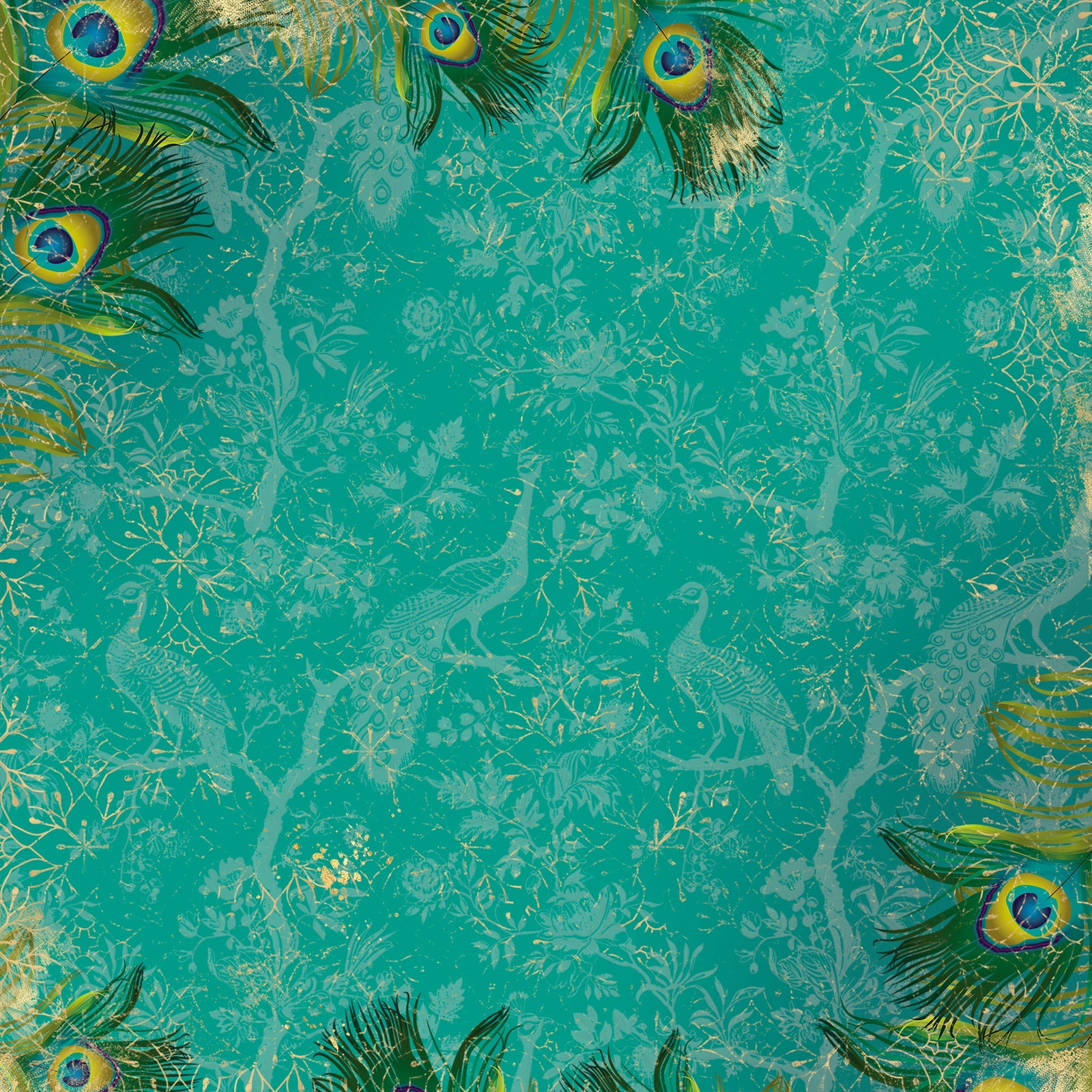 Graceful Plumes Paper Pad 12x12