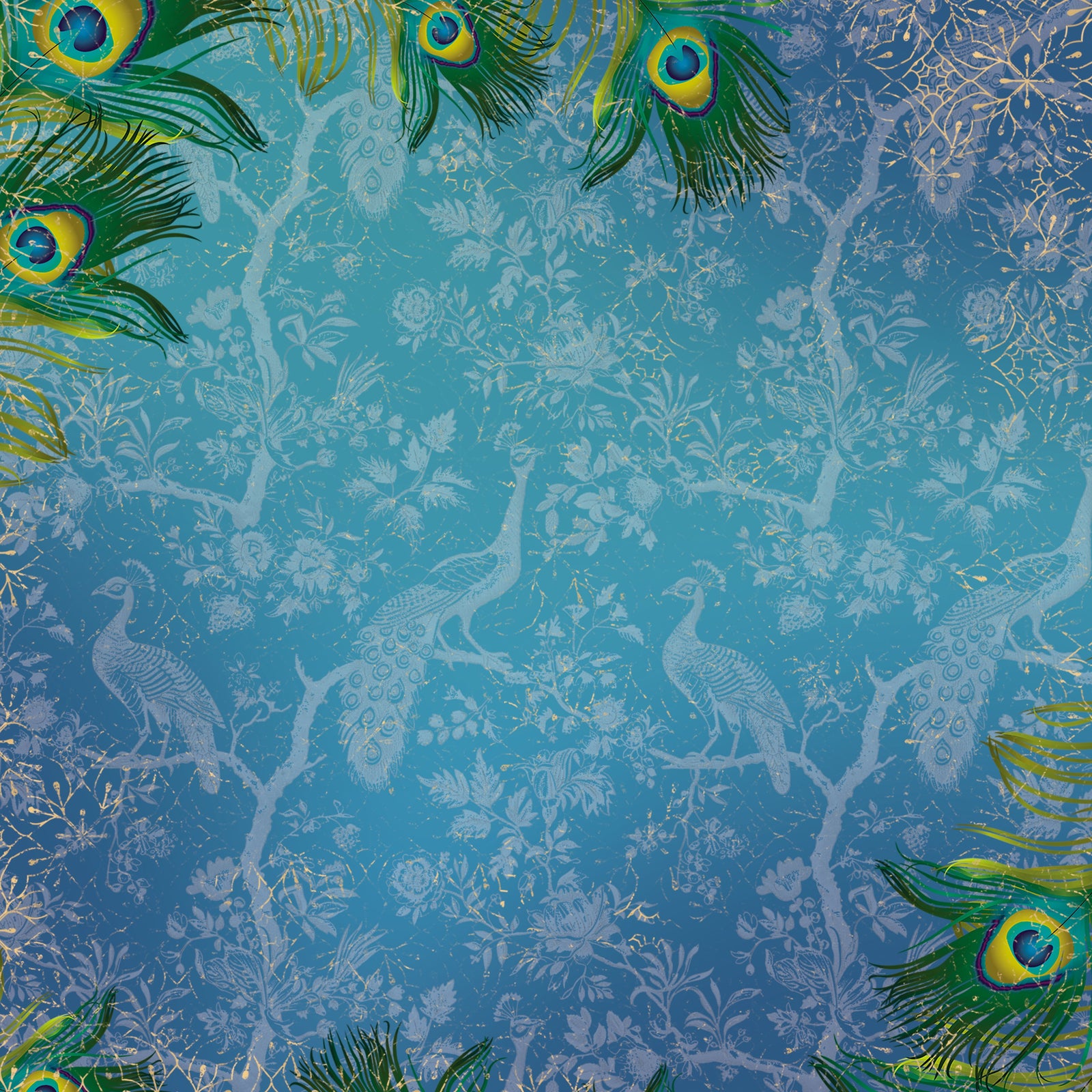 Graceful Plumes Paper Pad 12x12