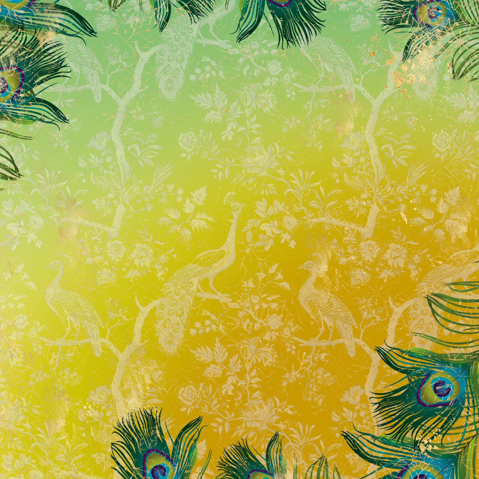 Graceful Plumes Paper Pad 12x12