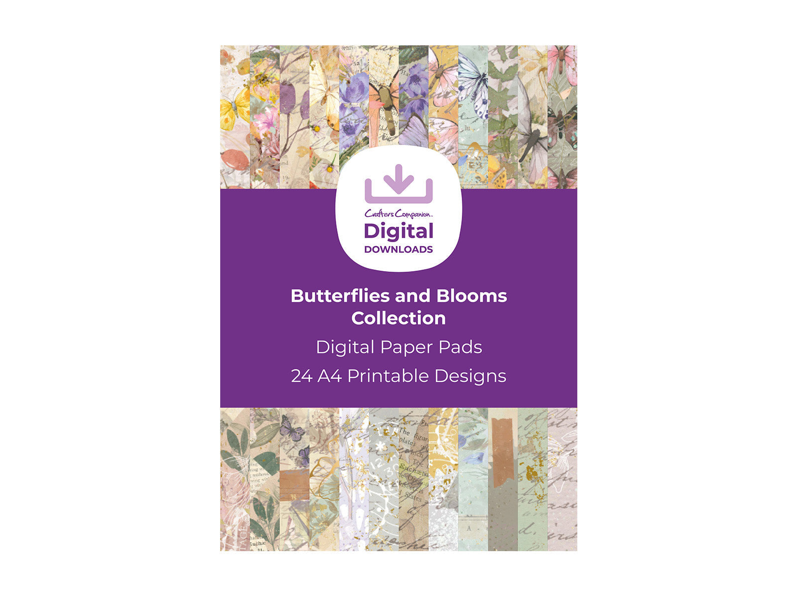 Butterflies & Blooms Collection - Digital Paper Pad