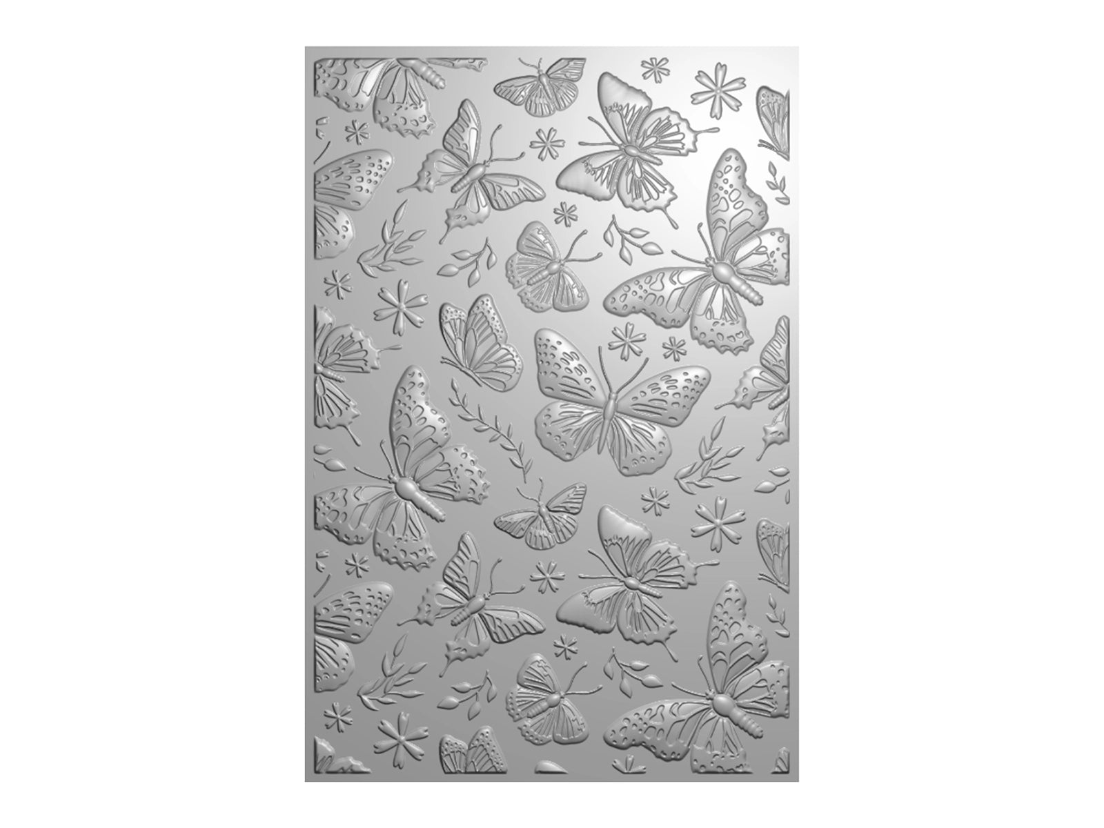 Crafter's Companion 3D Embossing Folder, Metal Die & Photopolymer Stamp - Splendid Butterflies