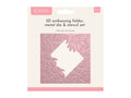 Crafters Companion 5.5" X 5.5" 3D Embossing Folder, Metal Die and Stencil Set - Ethereal Echinacea