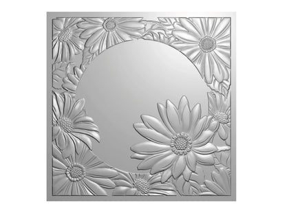 Crafters Companion 5.5" X 5.5" 3D Embossing Folder, Metal Die and Stencil Set - Gorgeous Gerberas