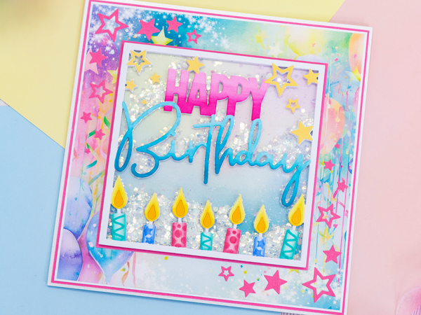 Crafter's Companion Birthday Celebrations Metal Die Create-a-Card - Happy Birthday