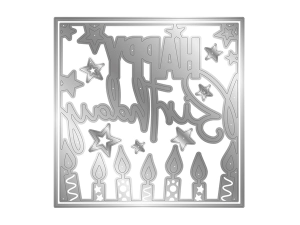 Crafter's Companion Birthday Celebrations Metal Die Create-a-Card - Happy Birthday