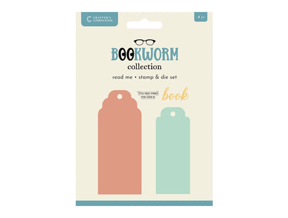 Crafters Companion Bookworm Collection Stamp & Die Set - Read Me