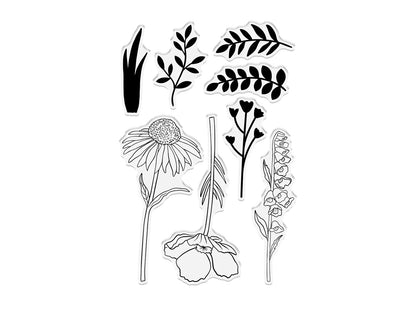 Crafter's Companion Clear Acrylic Stamp -Meadow Foliage