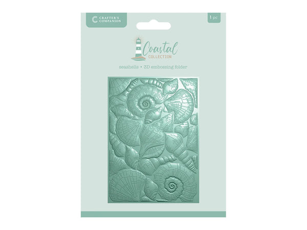 Crafter’s Companion Coastal Collection 3D Embossing Folder 5″ x 7″ - Seashells