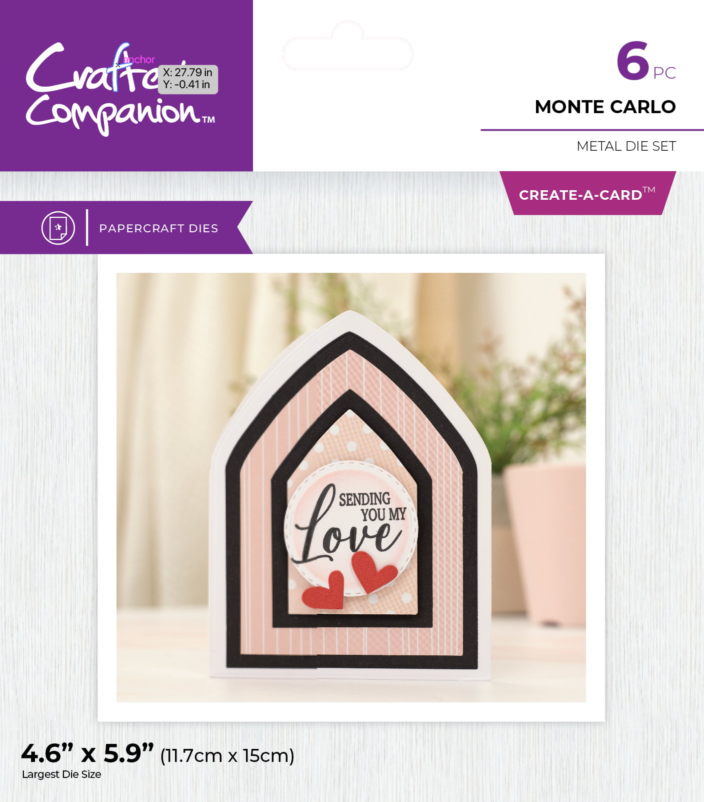 Crafter's Companion Metal Dies Create a Card - Monte Carlo