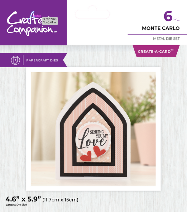 Crafter's Companion Metal Dies Create a Card - Monte Carlo