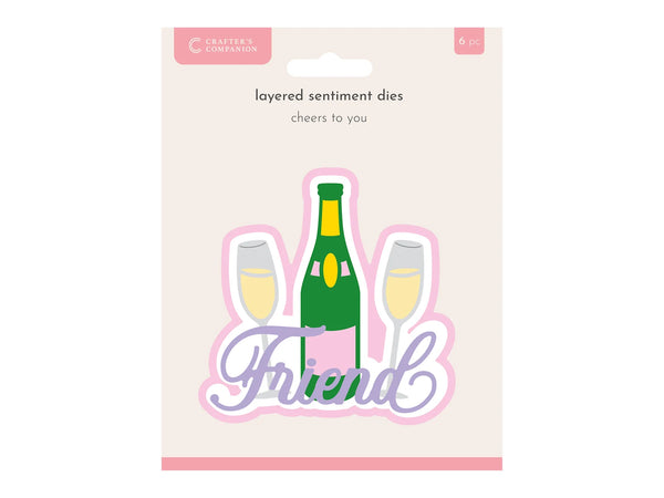 Crafter's Companion Metal Die Elements - Cheers to you, Friend
