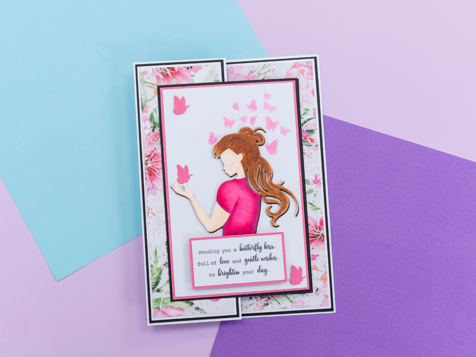 Crafters Companion Metal Die, Stamp & Stencil Set - Butterfly Kisses