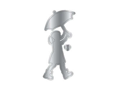 Crafters Companion Metal Die, Stamp & Stencil Set - Showered In Love
