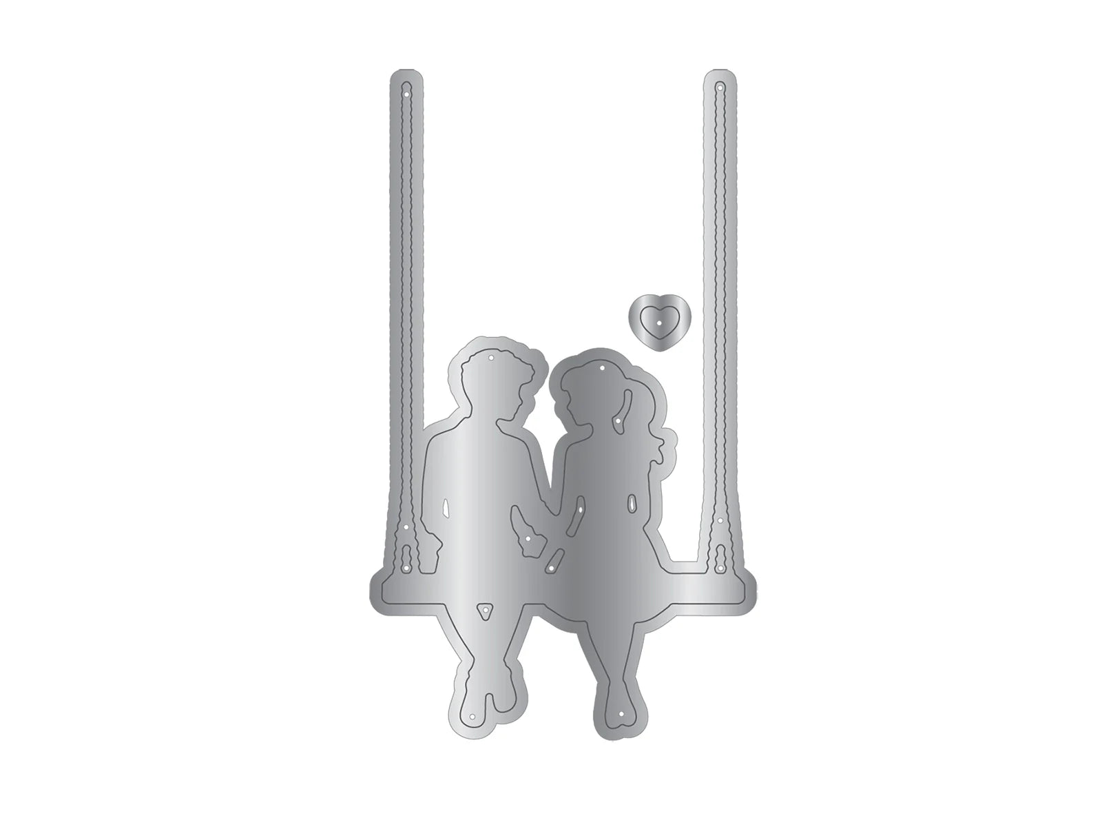 Crafters Companion Metal Die, Stamp & Stencil Set - Swing into Happiness