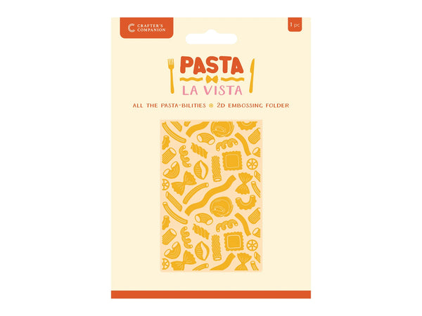 Crafter’s Companion Pasta La Vista 2D Embossing Folder 4”x6” - All the Pasta-bilities