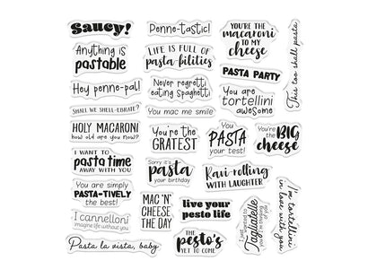 Crafter’s Companion Pasta La Vista Photopolymer Stamp - Anything is Pastable