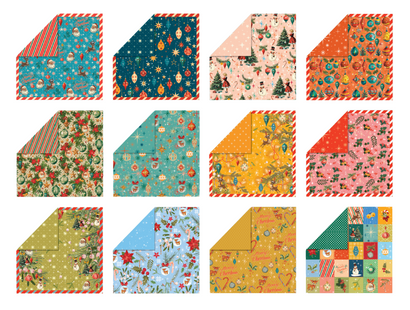 Crafter's Companion Retro Christmas Collection 12" x12' Pad